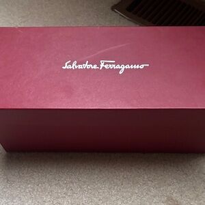 Salvatore Ferragamo Burgundy Shoe Box